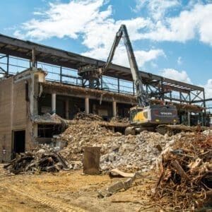 Mill demolition project and metal asset recovery
