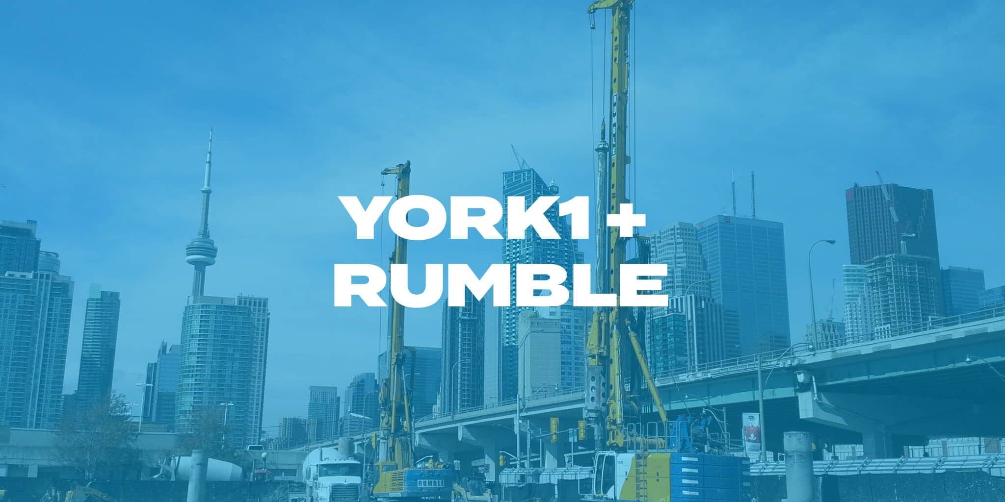 Two hydraulic rigs completing a shoring job
